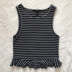 Cropped striped top